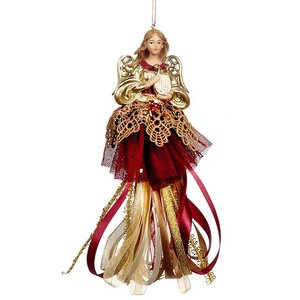 Елочная игрушка Венецианский Ангел 20 см с лирой, подвеска Goodwill фото 1