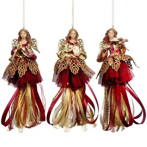 Елочная игрушка Венецианский Ангел 20 см с лирой, подвеска Goodwill фото 2