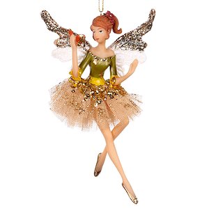 Елочная игрушка Фея Танца с бабочкой 15 см, подвеска Goodwill фото 1