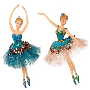Елочная игрушка Балерина Ундина в бирюзовом 18 см, подвеска Goodwill фото 3