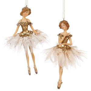 Елочная игрушка Балерина - Царевна цветов 16 см в кремовой пачке, подвеска Goodwill фото 2