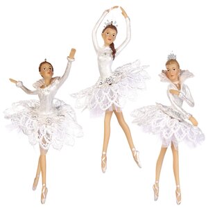 Елочная игрушка Балерина - Ледяная королева 18 см в танце, подвеска Goodwill фото 2