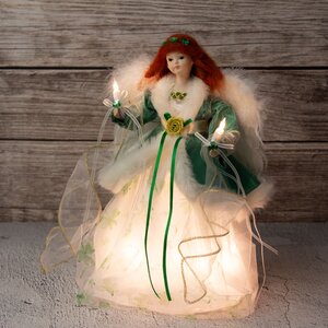 Светящаяся фигура Ангел - Ирландское Рождество 30 см, 10 теплых белых микроламп Kurts Adler фото 1