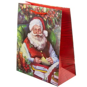 Подарочный пакет Волшебник Санта с письмами 25*20 см Due Esse Christmas фото 1