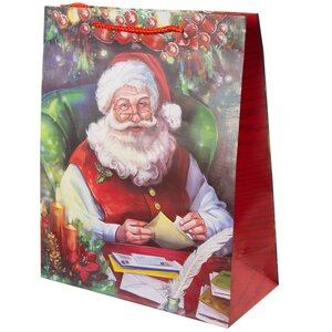 Подарочный пакет Волшебник Санта с письмами 33*27 см Due Esse Christmas фото 1