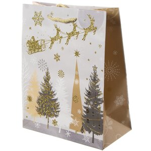 Подарочный пакет Magic Christmas - Полёт Санты 25*20 см Due Esse Christmas фото 1