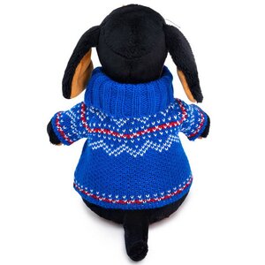 Мягкая игрушка Собака Ваксон в свитере со снеговиком 25 см Budi Basa фото 3