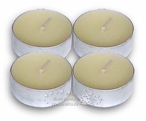 Набор ароматических чайных свечей Макси Ваниль, 6 см, 4 шт НСК фото 2