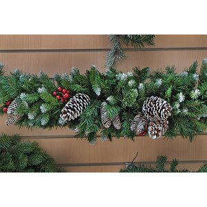 Сваг Сказка заснеженный 270 см с шишками и ягодами, ПВХ National Tree Company фото 3