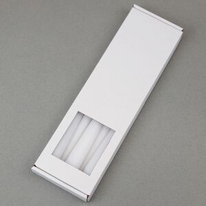 Высокие свечи 30 см Андреа Вельвет белые, 5 шт Candleslight (Кэндлслайт) фото 3