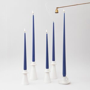Высокая свеча 50 см Андреа Velvet темно-синяя Winter Decoration фото 2