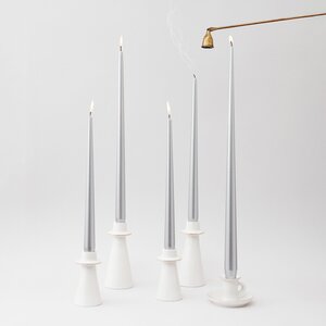 Высокие свечи Андреа Velvet 40 см, 10 шт, серебряные Candleslight фото 6