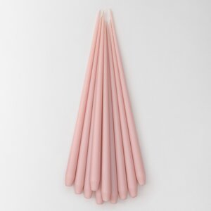 Высокая свеча 50 см Андреа Velvet розовая пудровая