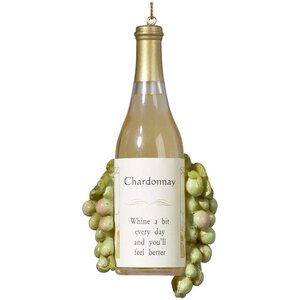 Елочная игрушка Бутылка Вина - Chardonnay 10 см, подвеска Kurts Adler фото 1