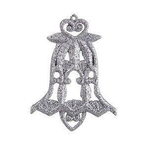 Елочное украшение Колокольчик Ажурный 11 см, серебряный Царь Елка фото 2