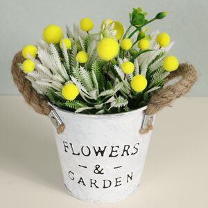 Искусственный цветок в горшке Мимоза 19 см Due Esse Christmas фото 3