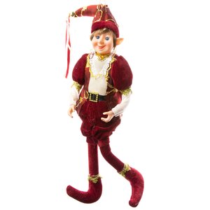 Кукла на елку Эльф Калеб - Сказки Братьев Гримм 25 см, подвеска Due Esse Christmas фото 1