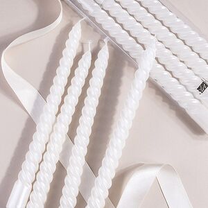 Витые свечи Vallo Serra 25 см белые, 4 шт Due Esse Christmas фото 2