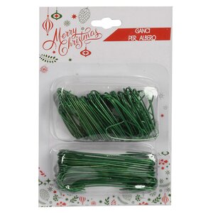 Крючки для елочных игрушек Wellman 4-6 см, 150 шт, зеленые Due Esse Christmas фото 1