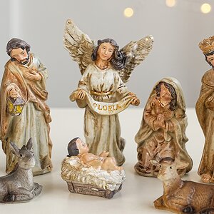 Рождественский вертеп Поклонение Волхвов Младенцу Иисусу 8 см, 11 фигурок Due Esse Christmas фото 2