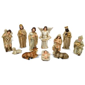 Рождественский вертеп Поклонение Волхвов Младенцу Иисусу 12 см, 11 фигурок Due Esse Christmas фото 1