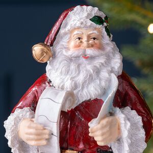 Новогодняя фигурка Санта Клаус со свитком 20 см Due Esse Christmas фото 2