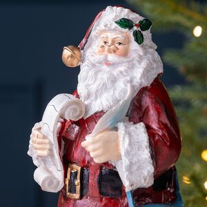 Новогодняя фигурка Санта Клаус со свитком 20 см Due Esse Christmas фото 5