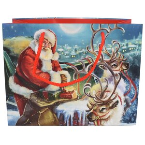 Подарочный пакет North Pole Stage 23*18 см Due Esse Christmas фото 1