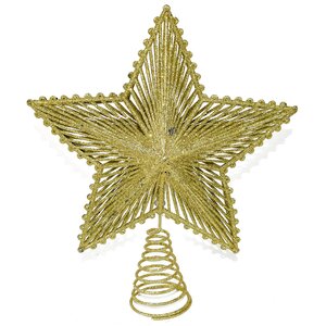 Звезда на елку Джулиано 26 см золотая Due Esse Christmas фото 1