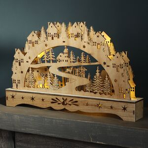 Новогодний светильник Рождество в Уиснере 38*24 см, на батарейках Due Esse Christmas фото 2