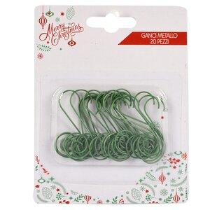 Крючки для елочных игрушек Robinwood 4 см, 20 шт, зеленые Due Esse Christmas фото 1