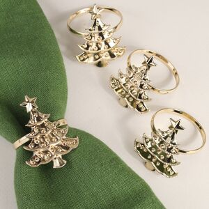 Кольца для салфеток Golden Tree 5 см, 4 шт Due Esse Christmas фото 4