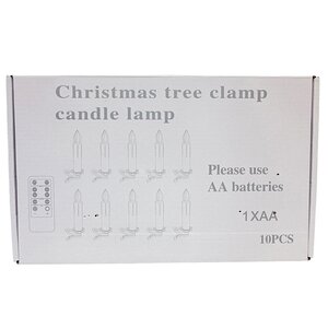 Светодиодные свечи на прищепках Benevento  10 см красные на пульте, 10 шт, на клипсе, таймер, на батарейках Due Esse Christmas фото 7