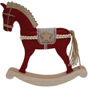 Декоративная фигурка Лошадка-качалка Буцефал 22 см Due Esse Christmas (Ду Эссе Кристмас) фото 1