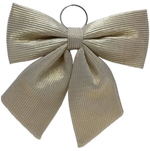 Бант для декора Lucido Striscia 44*44 см бежевый Due Esse Christmas фото 1