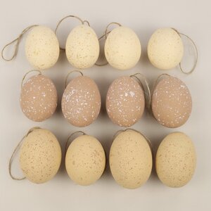 Пасхальные украшения Яйца: Propio Eggs 6 см, 12 шт, натуральные Due Esse Christmas фото 2