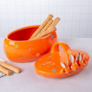 Конфетница Дружелюбные Кролики 17*15 см оранжевая Due Esse Christmas (Ду Эссе Кристмас) фото 3