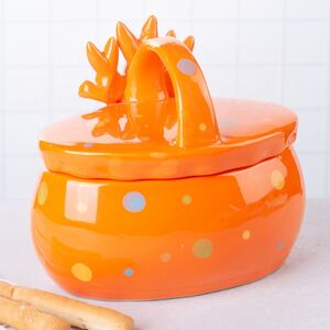 Конфетница Дружелюбные Кролики 17*15 см оранжевая Due Esse Christmas (Ду Эссе Кристмас) фото 4