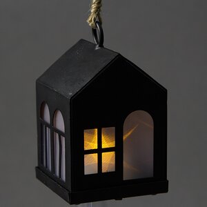 Фонарик Светлячок 6*8 см черный, 1 теплая белая LED лампа на батарейке, подвеска Koopman фото 2