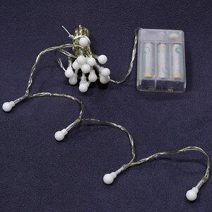 Электрогирлянда Шарики на батарейке 20 холодных белых LED ламп, прозрачный ПВХ Koopman фото 2