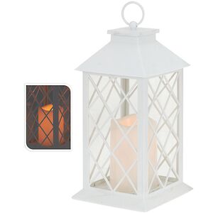 Фонарь Братья Гримм со светодиодной свечой, 29*14*14 см, белый, сеточка, батарейка Koopman (Купман) фото 3