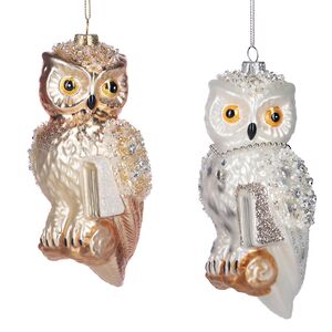 Стеклянная елочная игрушка Сова Алисса - Over the Hoogezand 13 см Goodwill фото 2