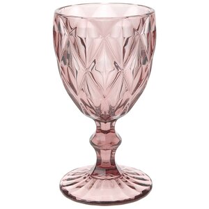 Бокал для вина Новогодние грани, 15*8 см, розовый, стекло Koopman фото 1