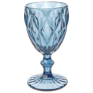 Бокал для вина Новогодние грани, 15*8 см, синий, стекло Koopman фото 1