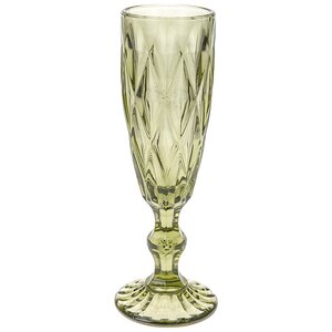 Бокал для шампанского "Новогодние грани", 20*6 см, оливковый, стекло Koopman фото 1