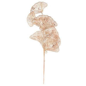 Декоративная ветка Гинкго Olerio 73 см розовое золото Koopman фото 1