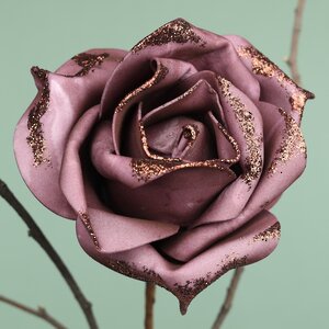 Искусственная роза Ивонн: Royal Piano 14 см, клипса Koopman фото 1