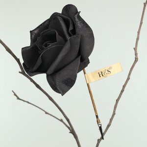 Искусственная роза Ивонн: Terre et Passion 14 см, клипса Koopman фото 2