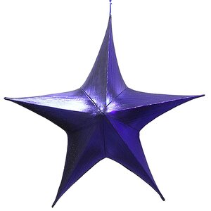 Большая объемная звезда Искра 80 см синяя