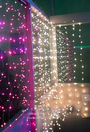 Светодиодный занавес Роса 1.6*1.6 м, 256 розовых MINILED ламп, серебряная проволока BEAUTY LED фото 2